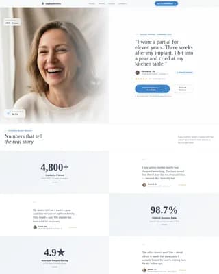 Implant - Dentistry Practice Landing Page Template