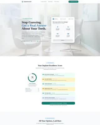 Implant - Virtual Consultation Landing Page Template