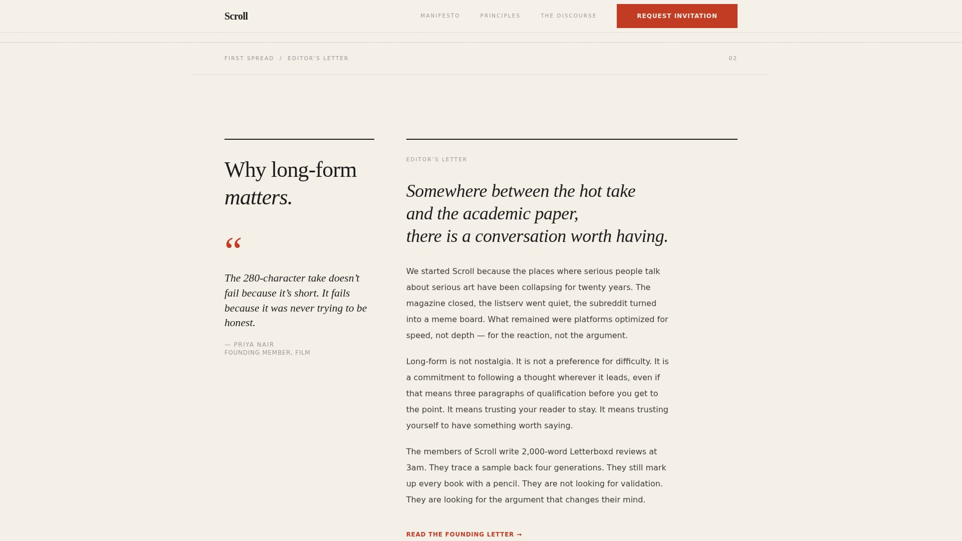 Scroll - Deliberate Entertainment Landing Page Template