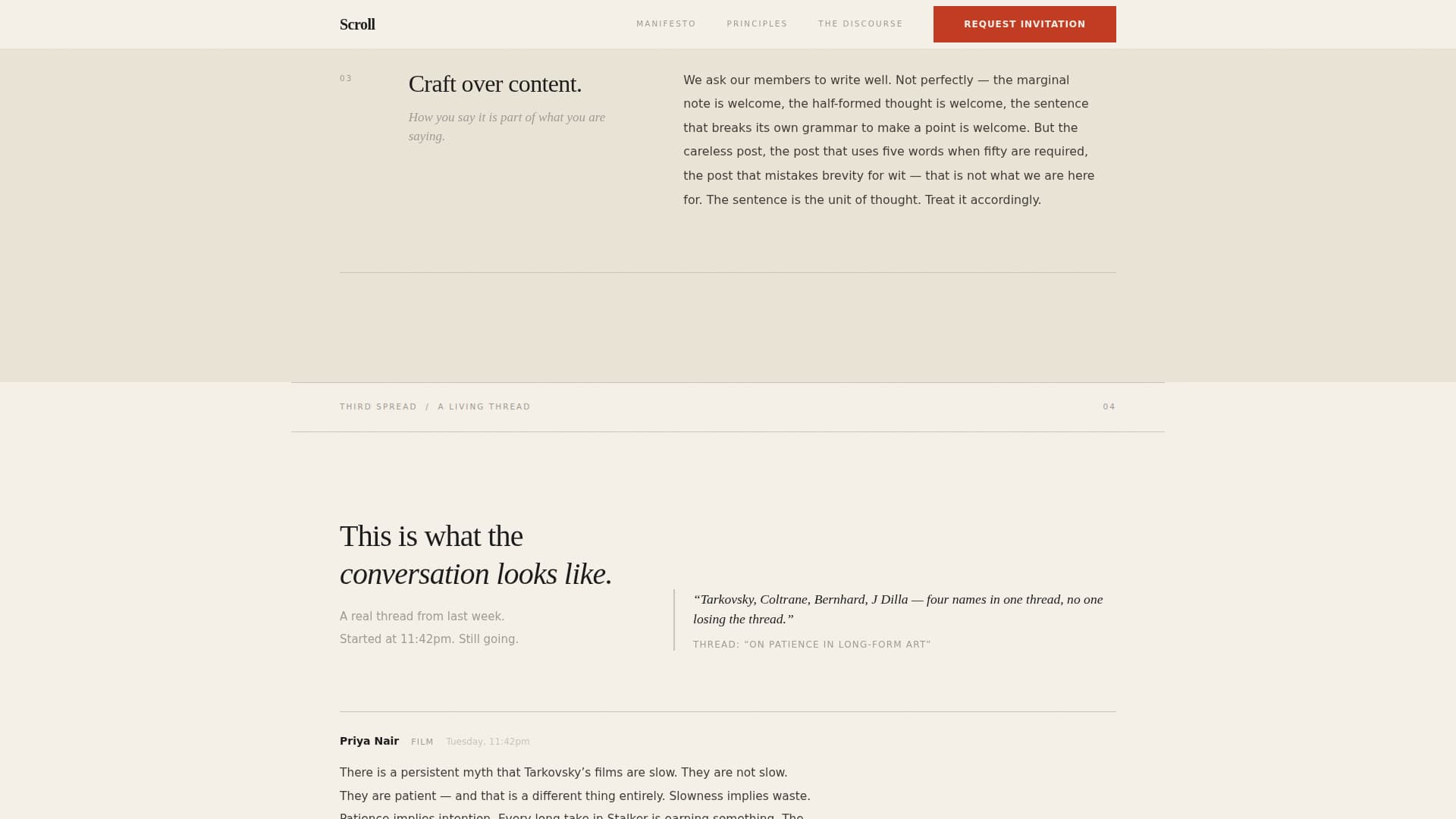 Scroll - Deliberate Entertainment Landing Page Template