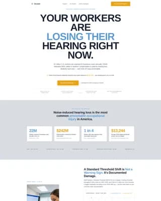 Decibel - Hearing Conservation Landing Page Template