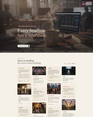 Scoop - Timeless Entertainment Landing Page Template