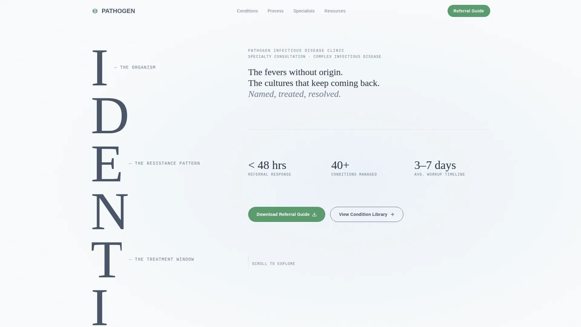 Pathogen - Infectious Disease Landing Page Template