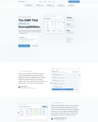 Pathogen - Clinical Software Landing Page Template