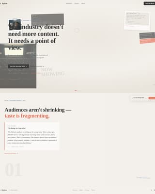 Byline - Bold Entertainment Landing Page Template