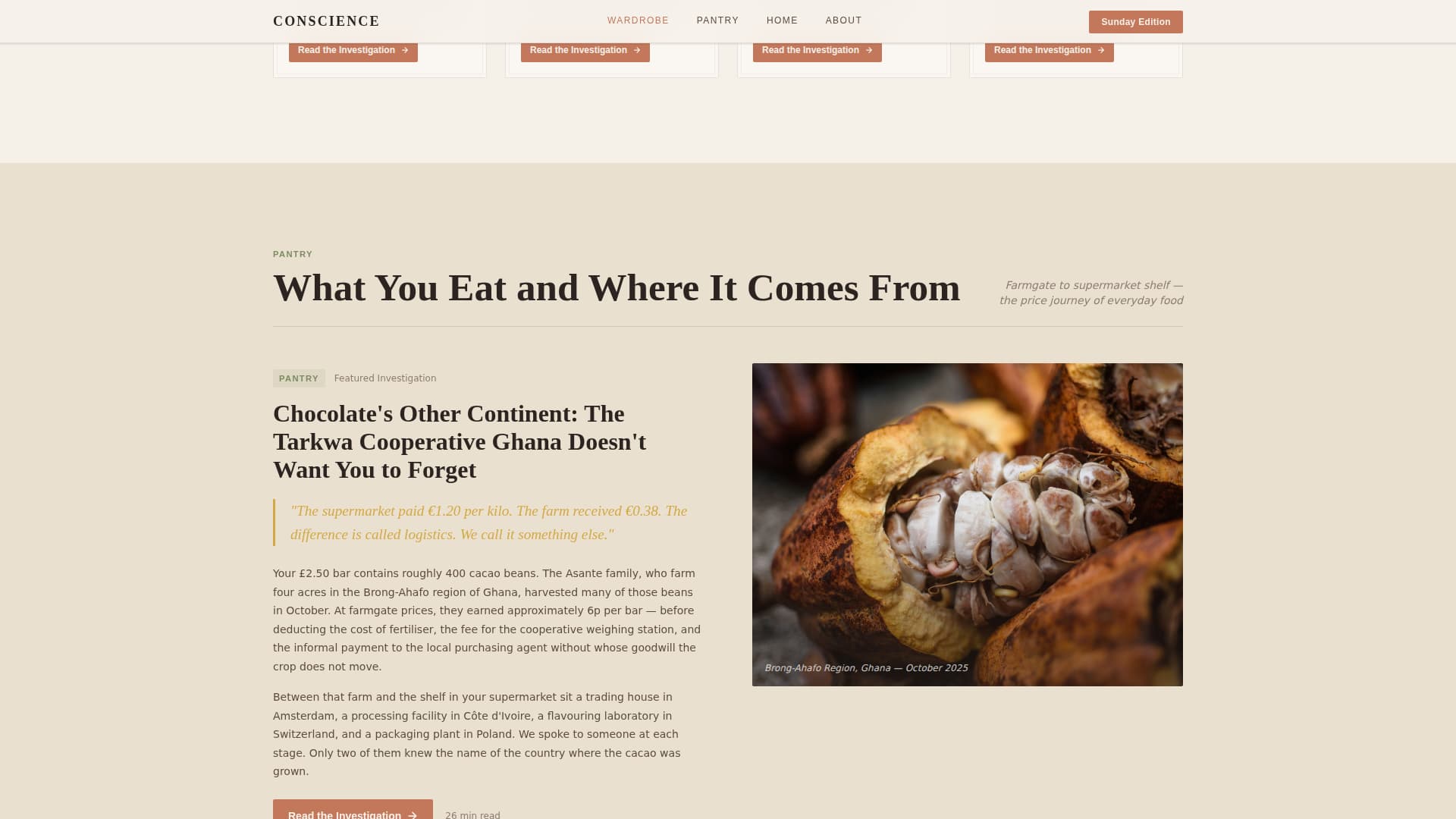 Conscience - Investigative Ethics Landing Page Template