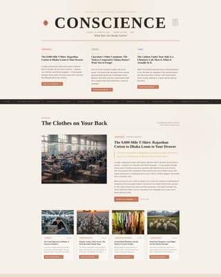 Conscience - Investigative Ethics Landing Page Template