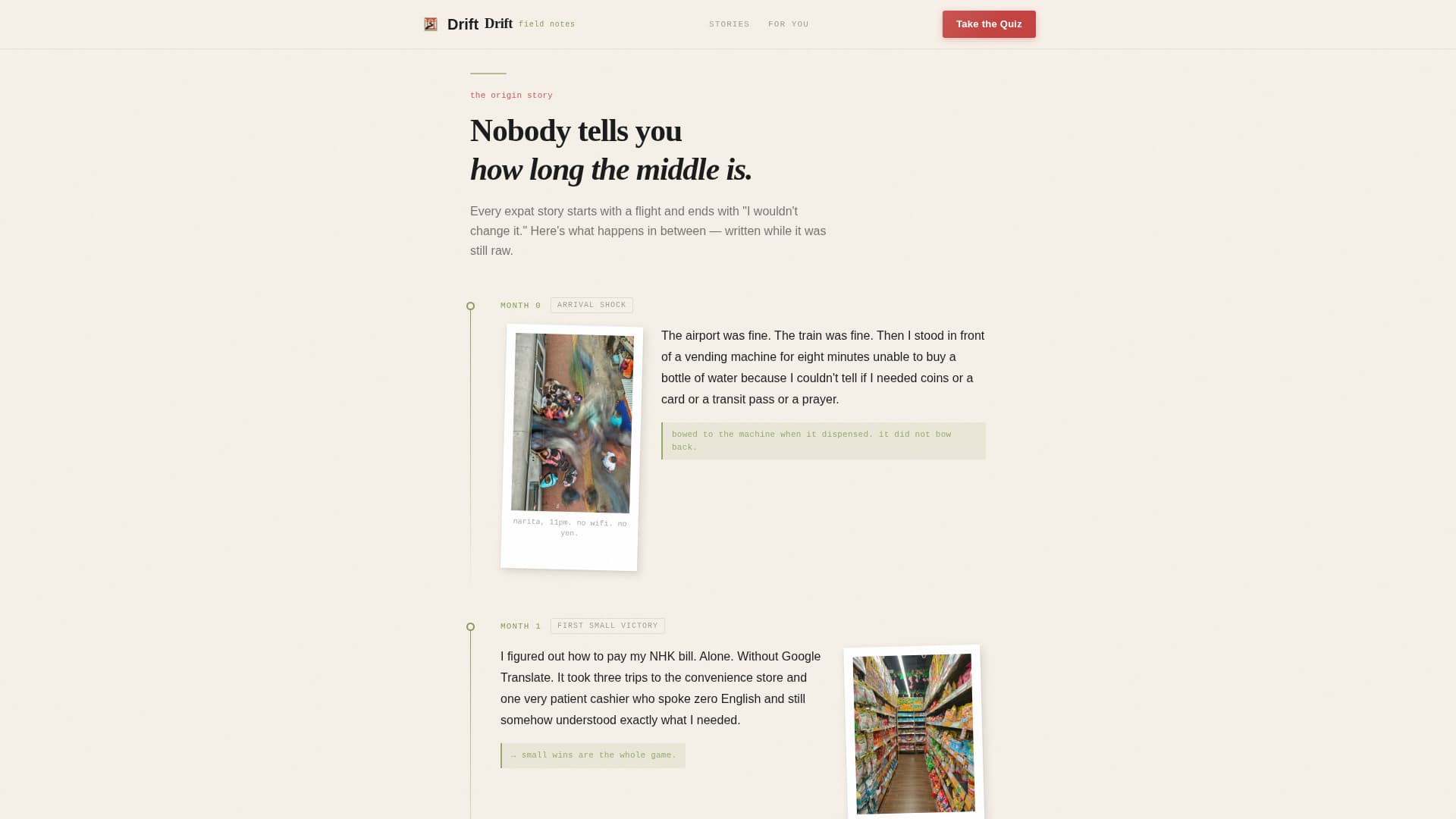 Drift - Wanderlust Expat Landing Page Template