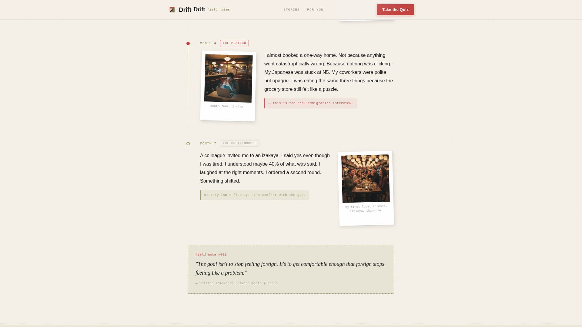 Drift - Wanderlust Expat Landing Page Template