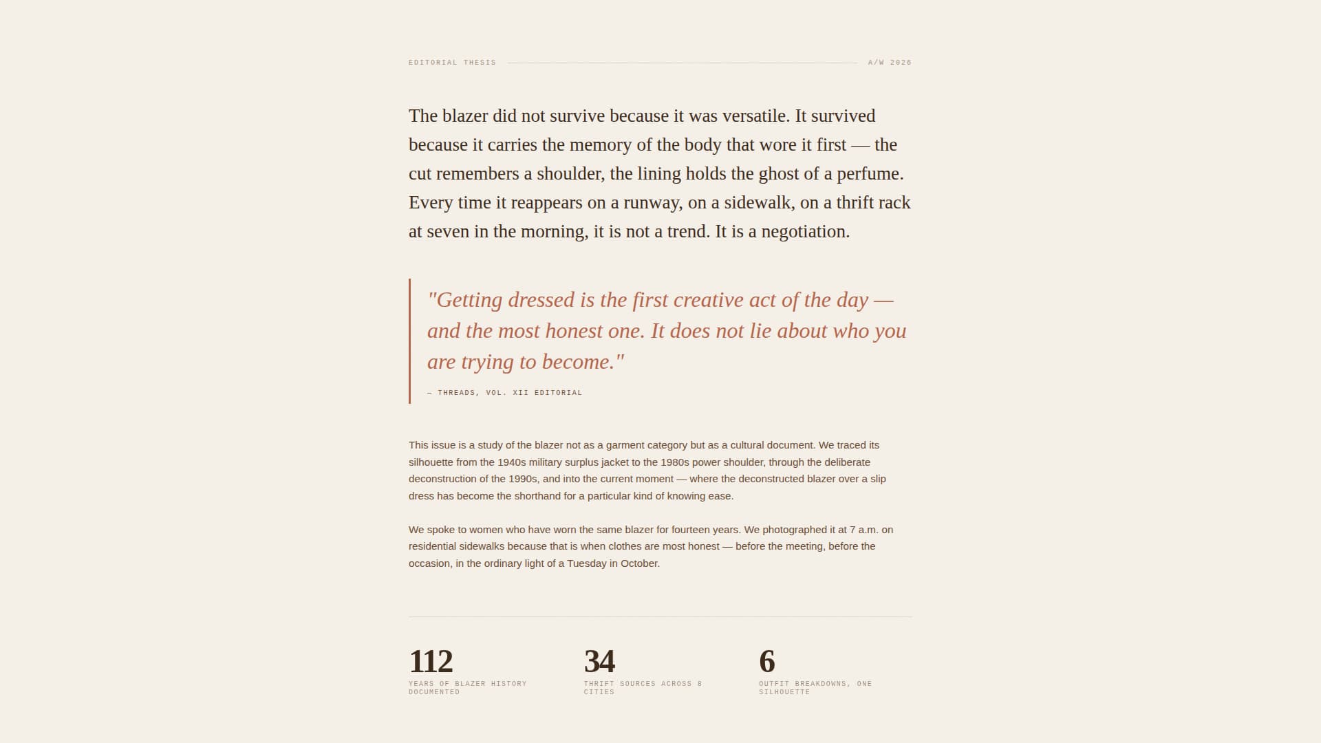 Threads - Timeless Fashion Landing Page Template