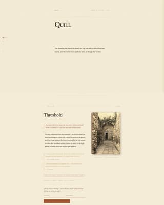 Quill - Captivating Fiction Author Landing Page Template