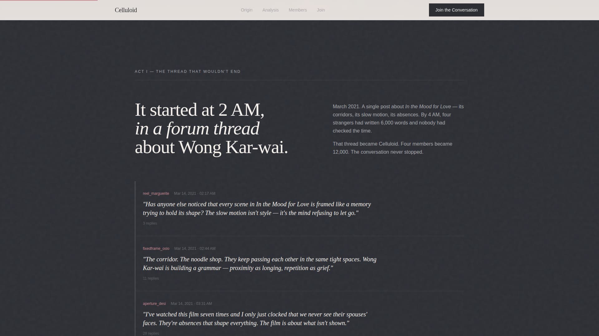 Celluloid - Cinematic Film Analysis Landing Page Template