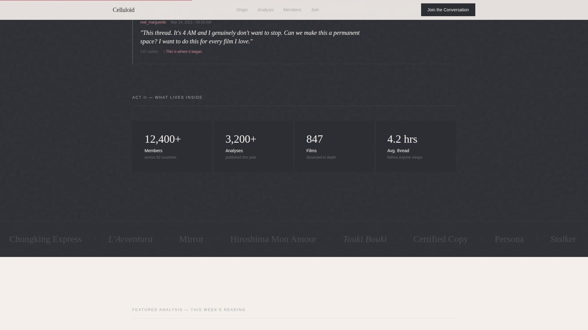 Celluloid - Cinematic Film Analysis Landing Page Template