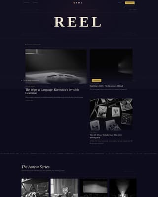 Reel — Professional Film Analysis Landing Page Template