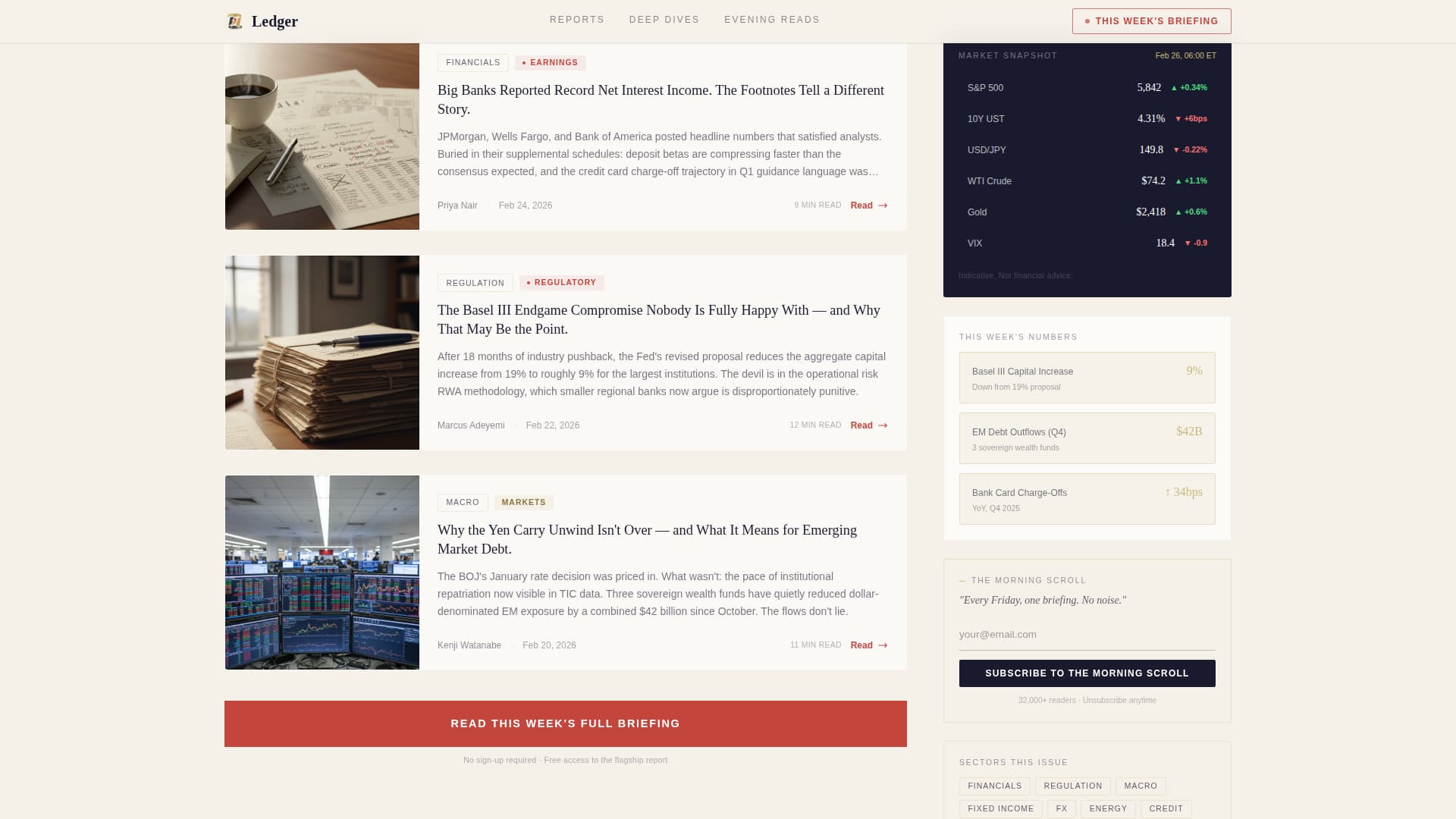 Ledger — Credible Accounting Landing Page Template