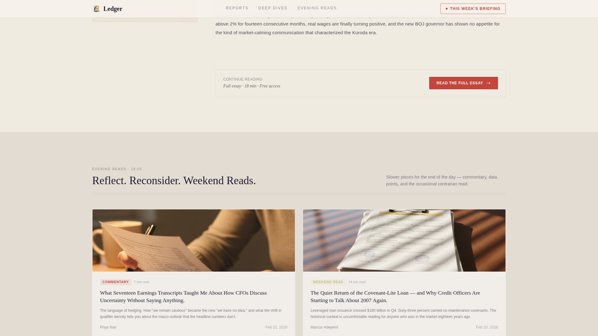 Ledger — Credible Accounting Landing Page Template