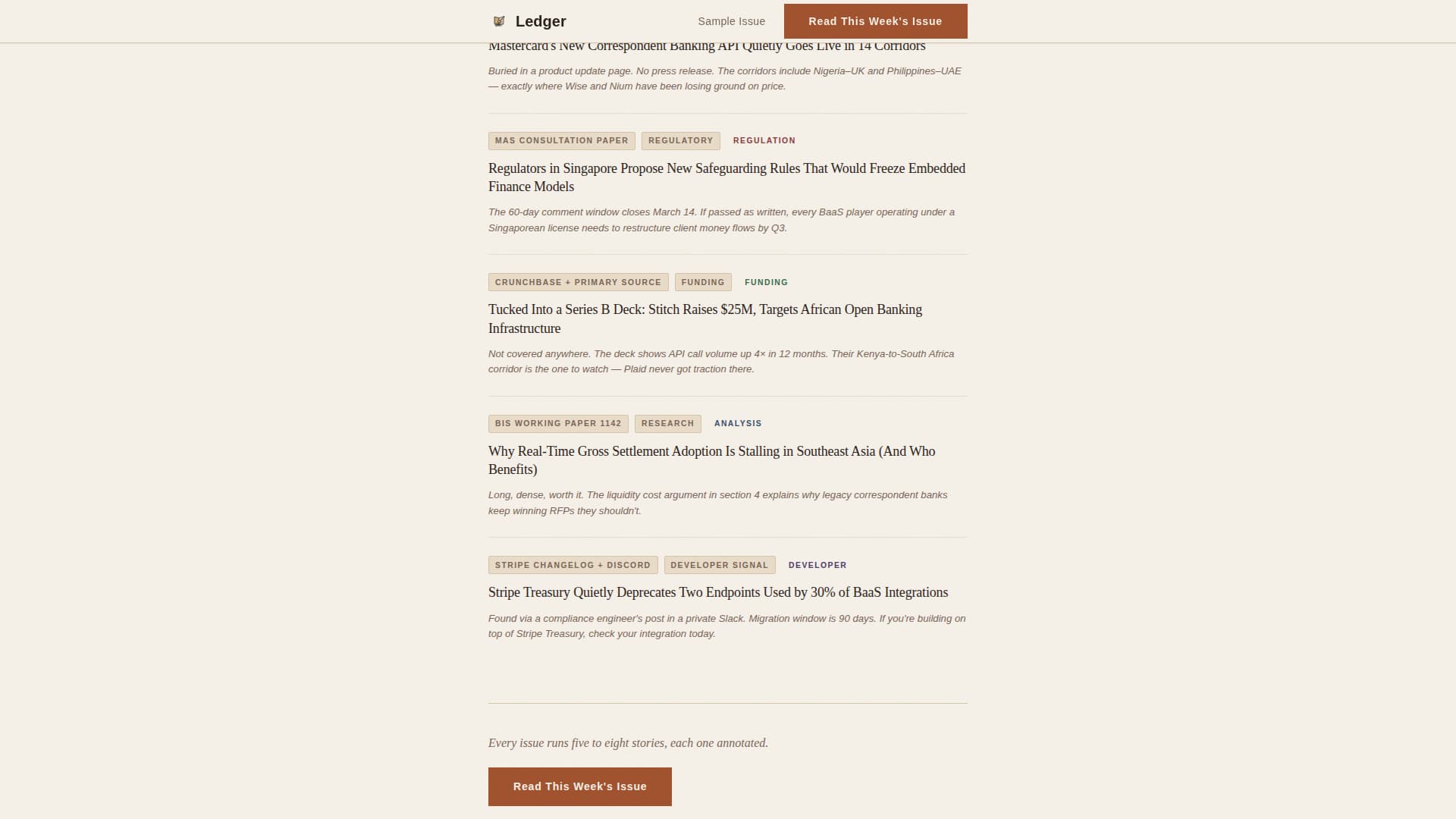 Ledger - Heritage Fintech Landing Page Template