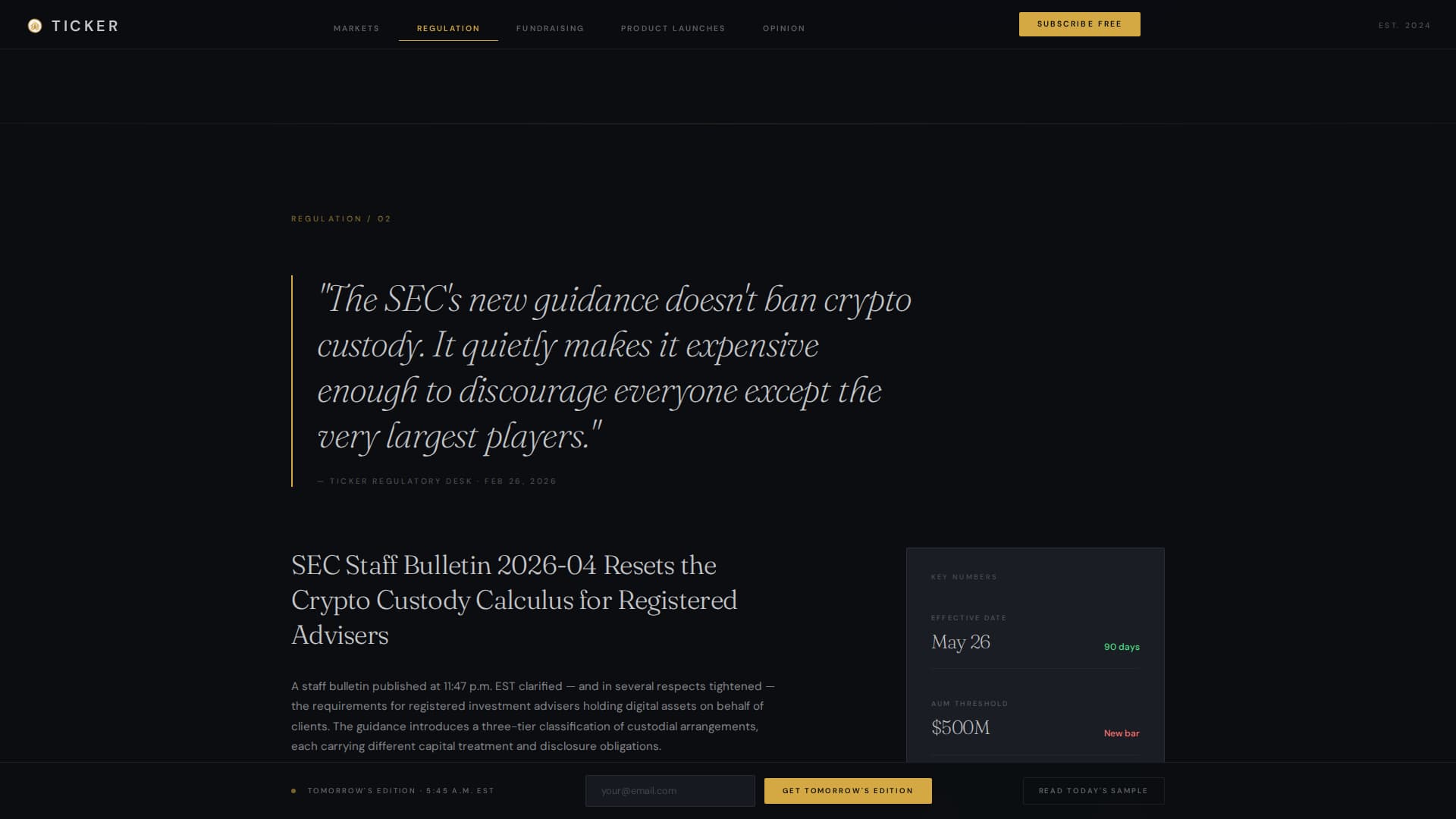 Ticker - Elite Fintech Landing Page Template