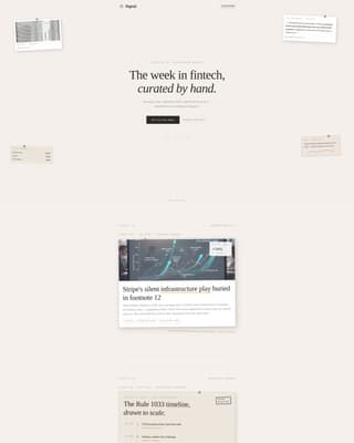 Signal - Curated Fintech Landing Page Template