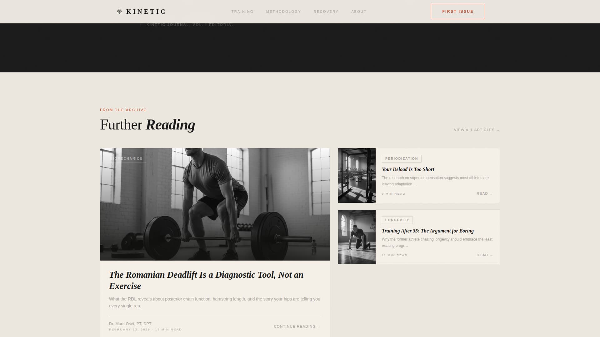 Kinetic - Mindful Fitness Landing Page Template