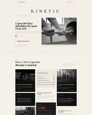 Kinetic - Mindful Fitness Landing Page Template