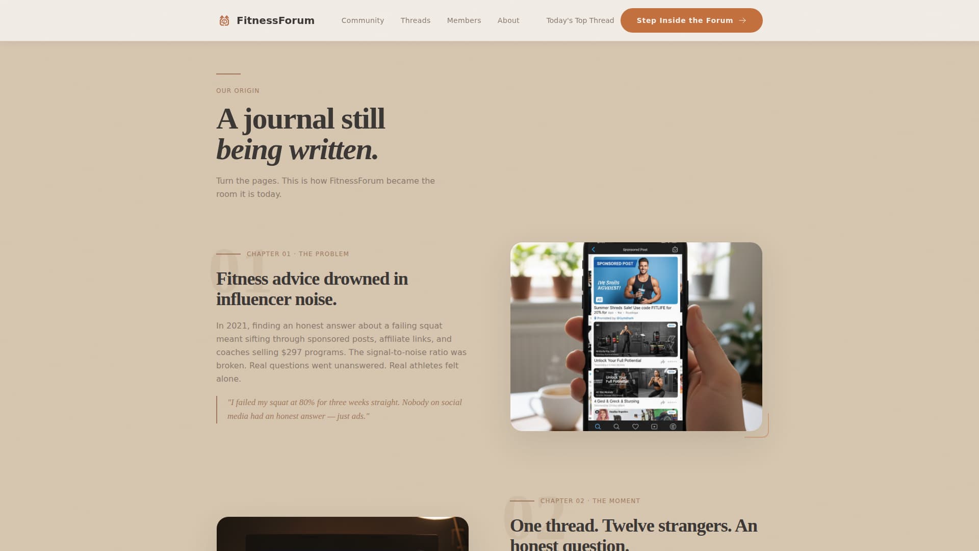 Forum - Authentic Fitness Community Landing Page Template