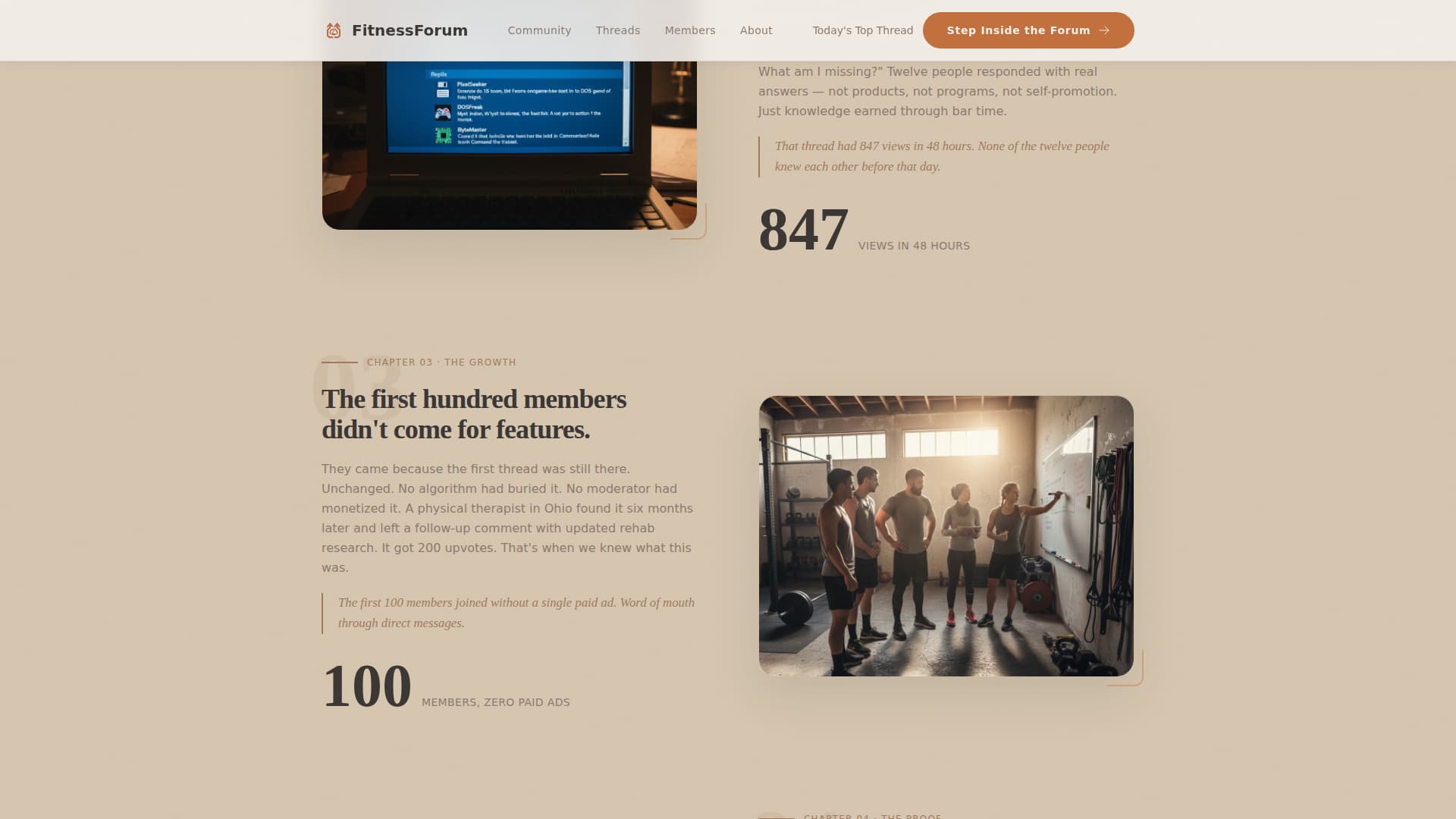 Forum - Authentic Fitness Community Landing Page Template