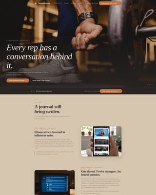 Forum - Authentic Fitness Community Landing Page Template