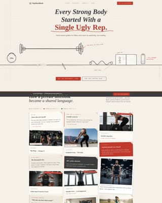 Sketchbook - Hand Drawn Fitness Landing Page Template
