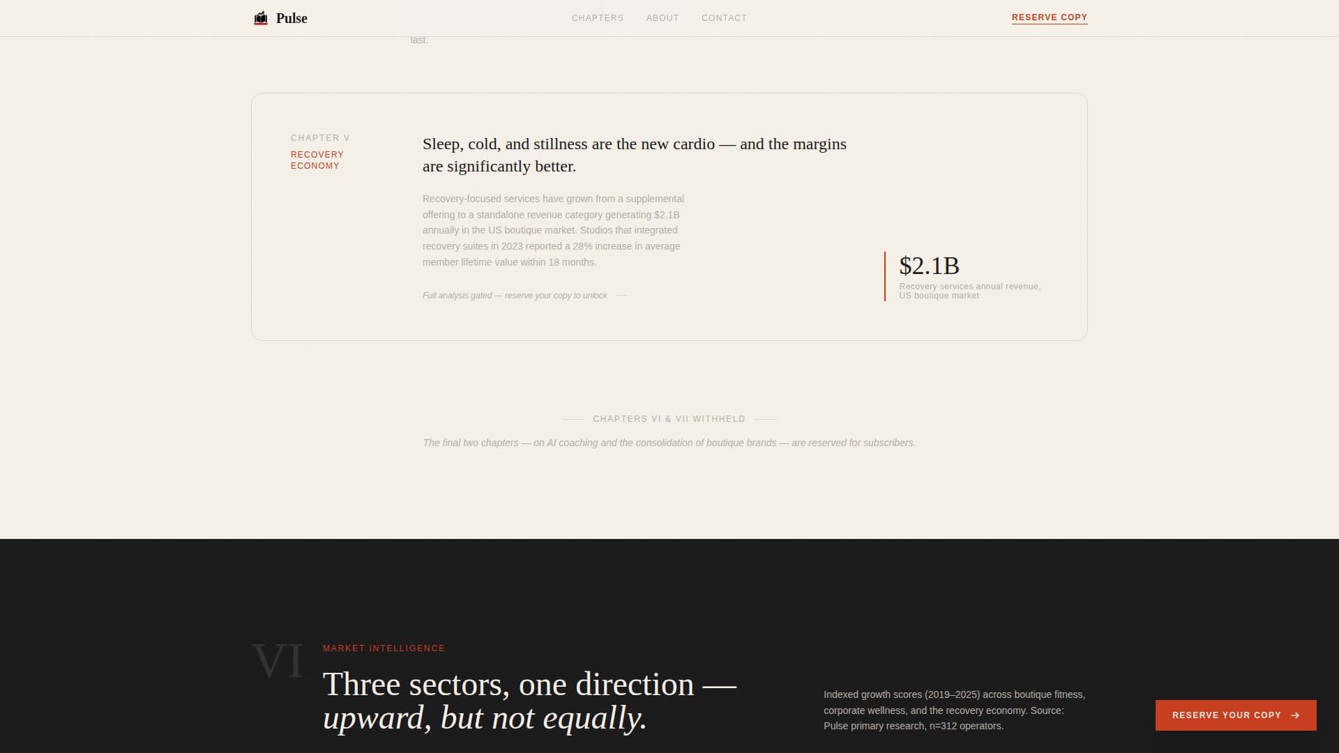 Pulse - Authoritative Fitness Industry Landing Page Template
