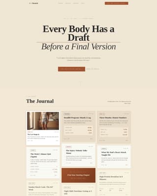 Chronicle - Authentic Fitness Journey Landing Page Template
