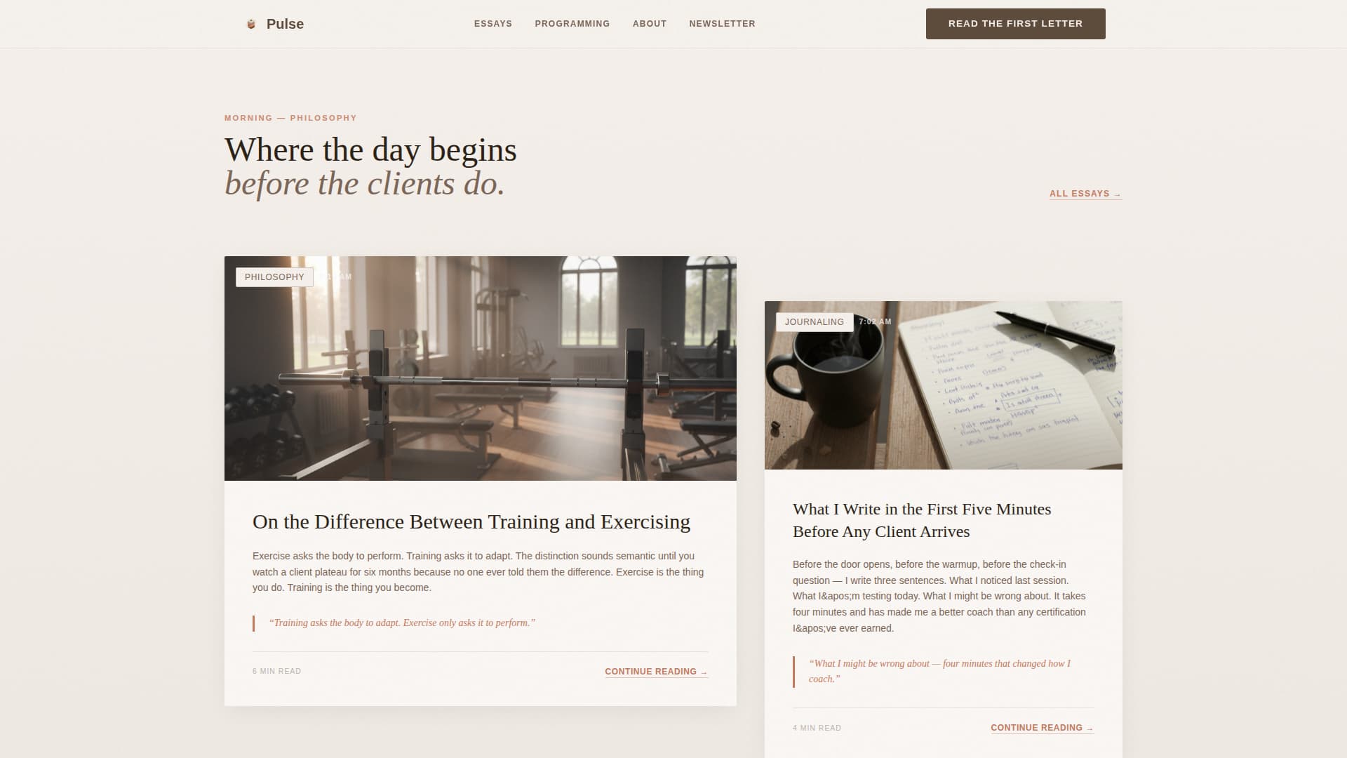 Pulse - Thoughtful Coaching Landing Page Template