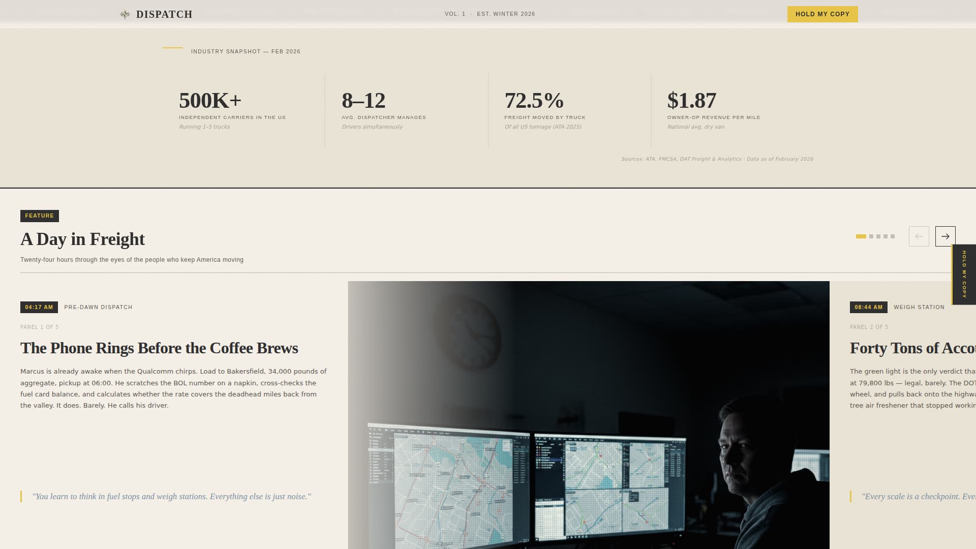Dispatch - Bold Logistics Landing Page Template