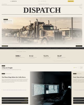 Dispatch - Bold Logistics Landing Page Template