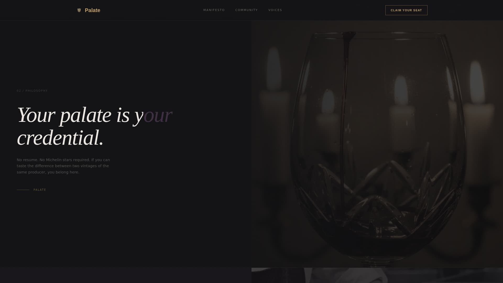 Palate - Exclusive Culinary Landing Page Template