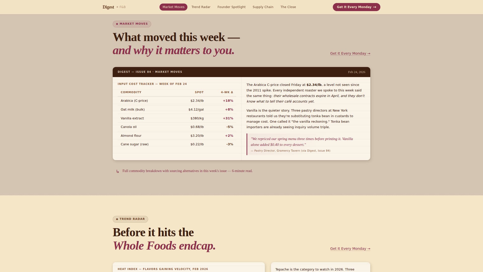 Digest - Artisan Food and Beverage Landing Page Template