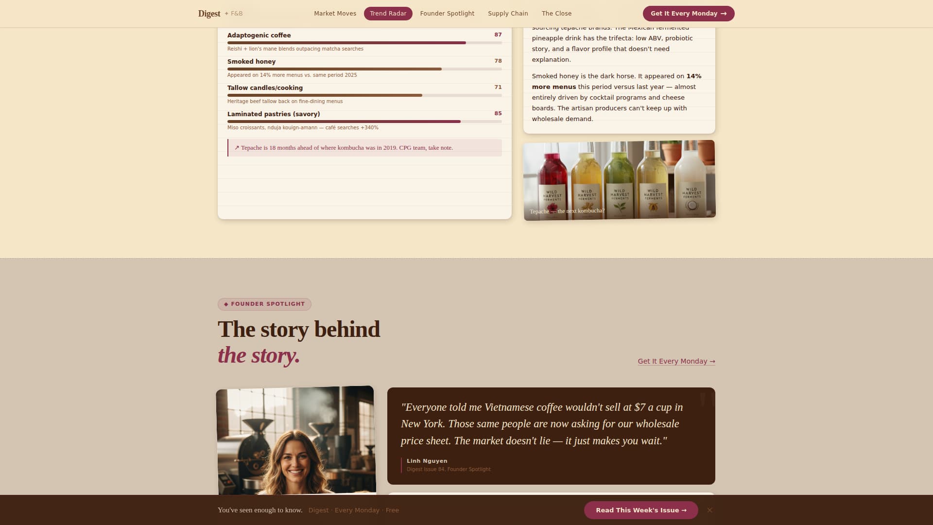 Digest - Artisan Food and Beverage Landing Page Template