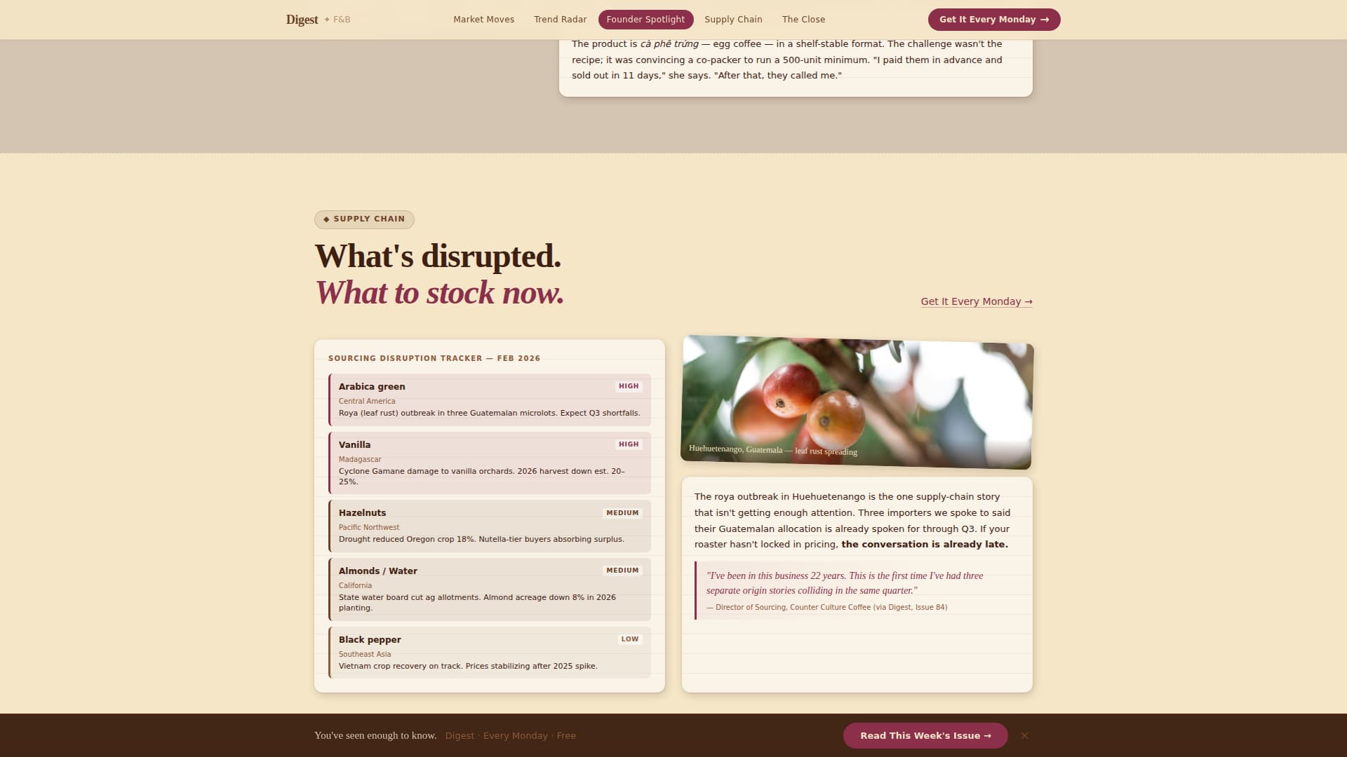 Digest - Artisan Food and Beverage Landing Page Template