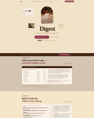 Digest - Artisan Food and Beverage Landing Page Template