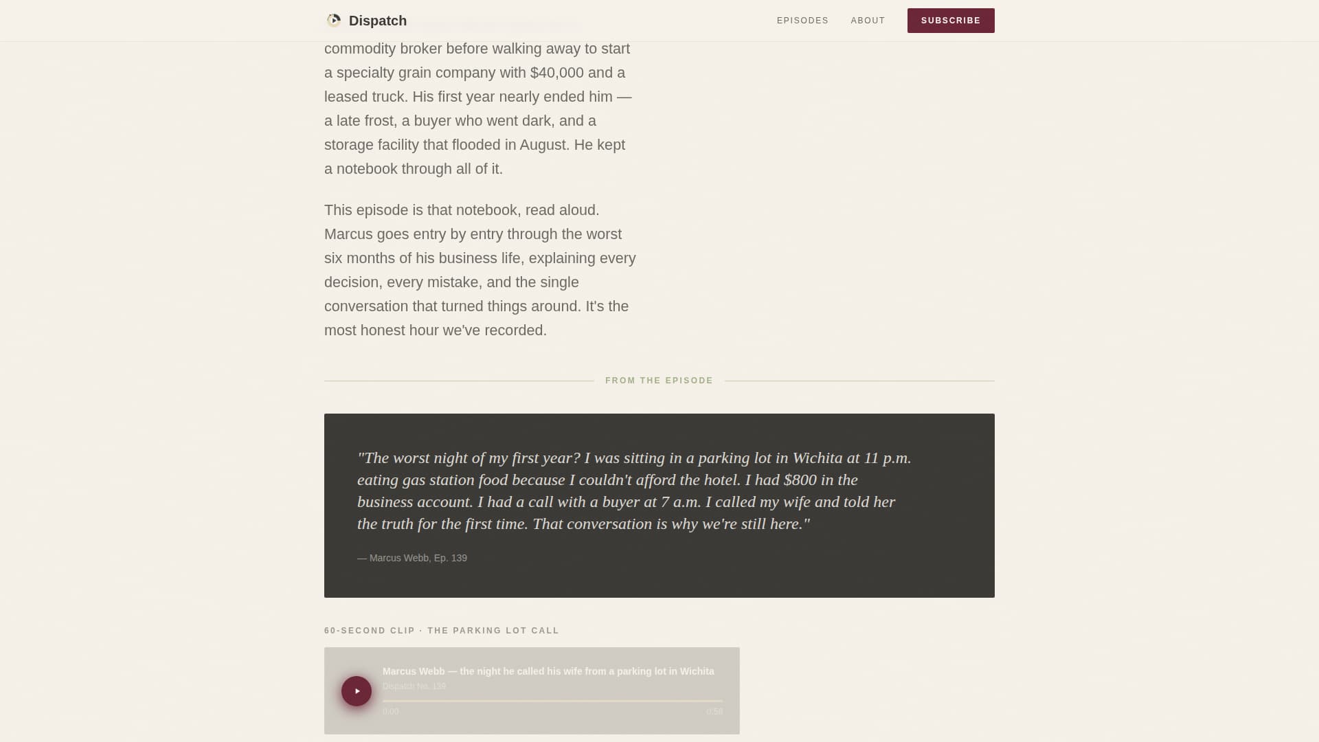 Dispatch - Compelling Food Industry Landing Page Template