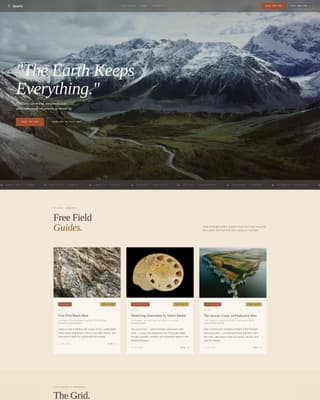 Quarry - Captivating Fossil Hunting Landing Page Template