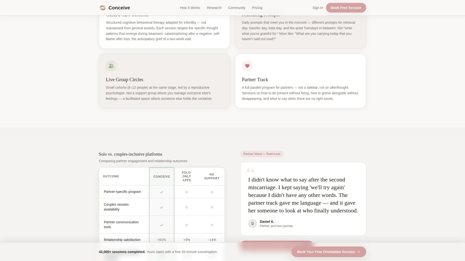 Infertility Care Booking Website Template