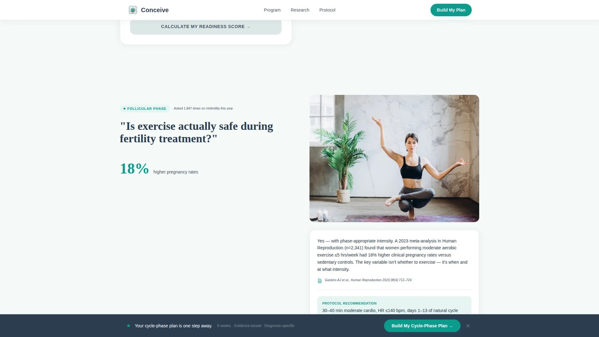 Conceive - Fertility Exercise Landing Page Template