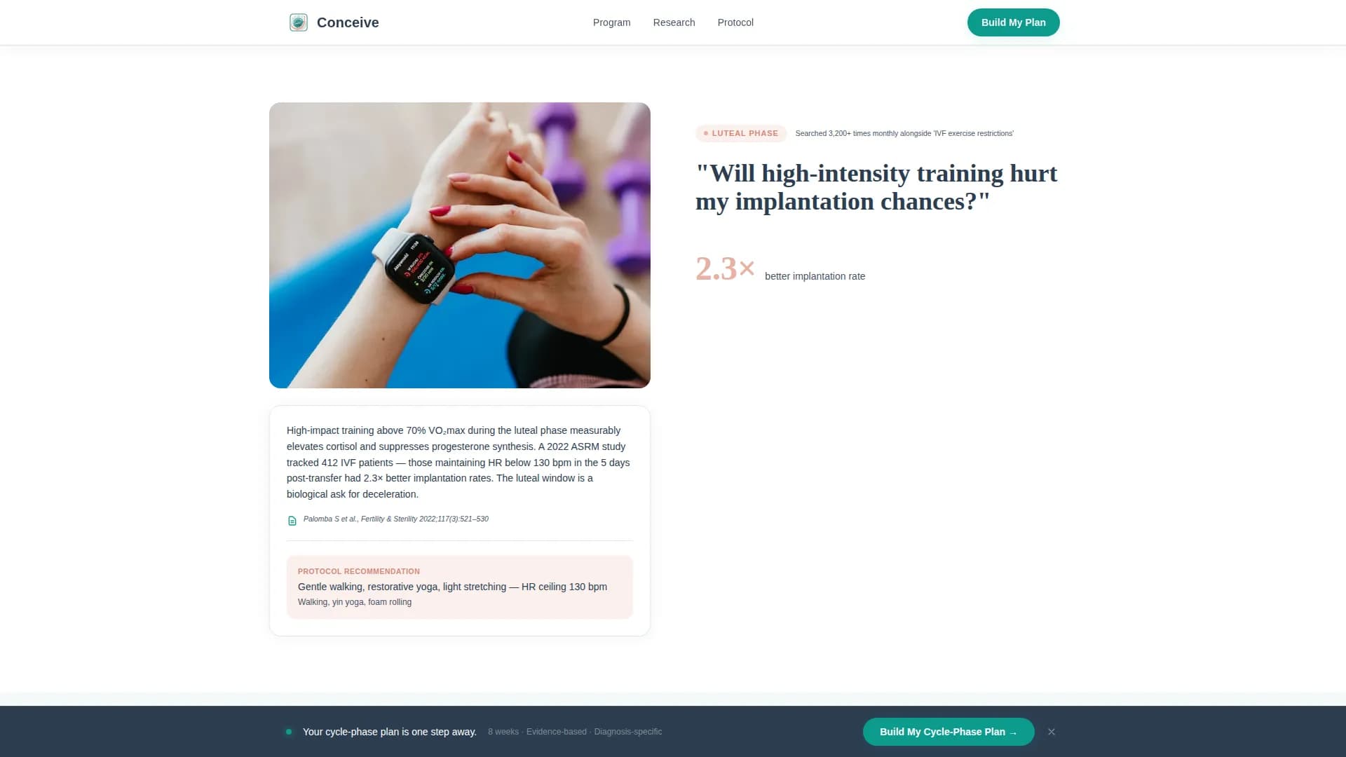 Conceive - Fertility Exercise Landing Page Template