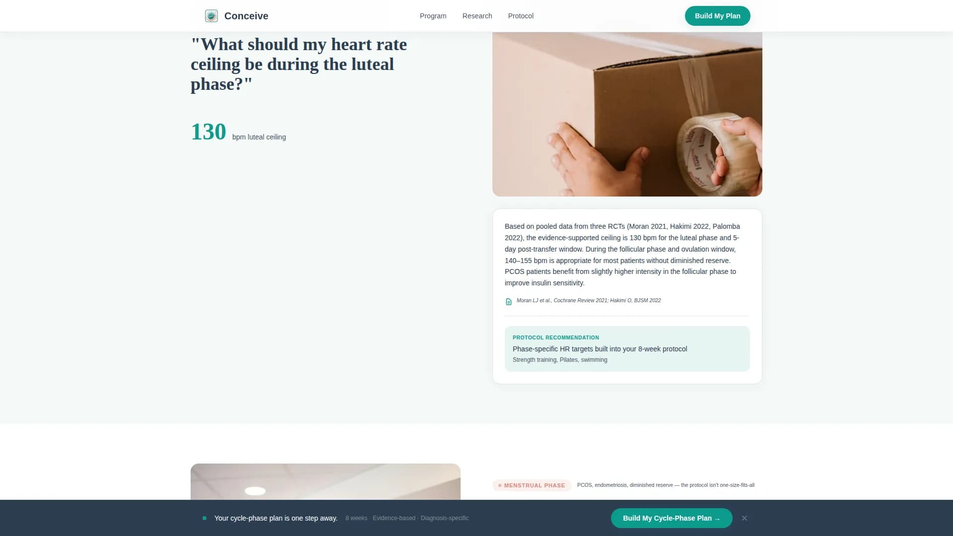 Conceive - Fertility Exercise Landing Page Template
