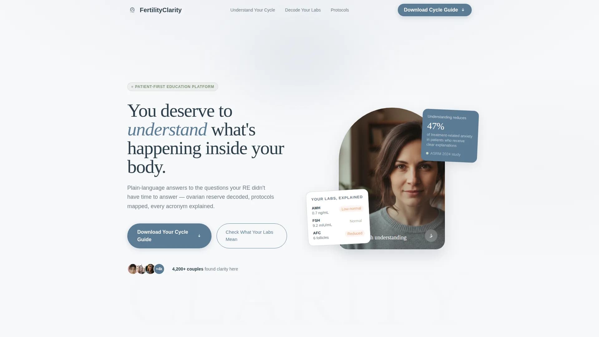 Conceive - Patient Education Landing Page Template