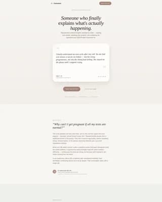Infertility Care Booking Website Template