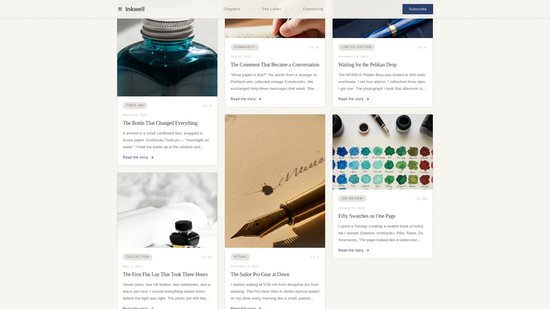 Inkwell - Elegant Stationery Landing Page Template