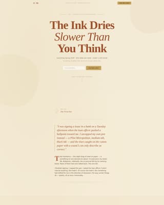 Nib - Elegant Stationery Landing Page Template
