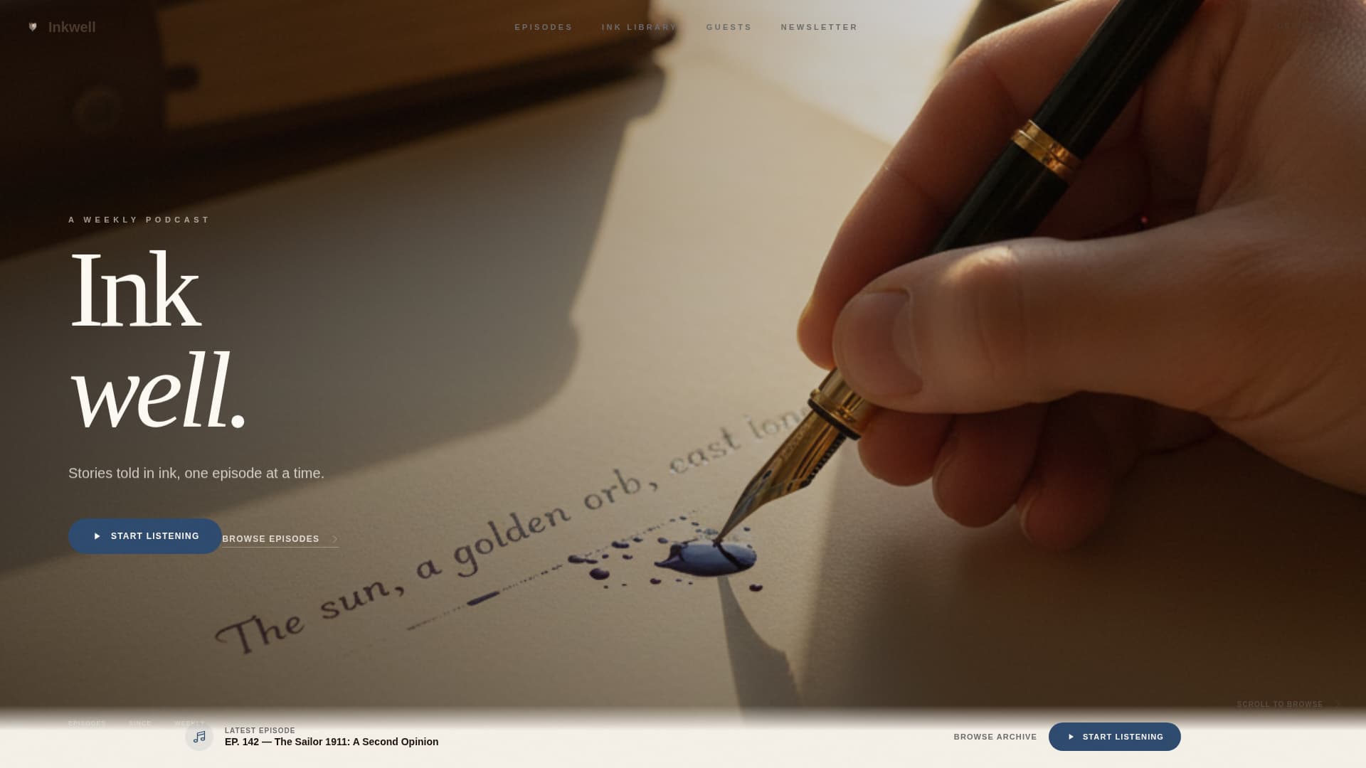 Inkwell - Timeless Stationery Landing Page Template